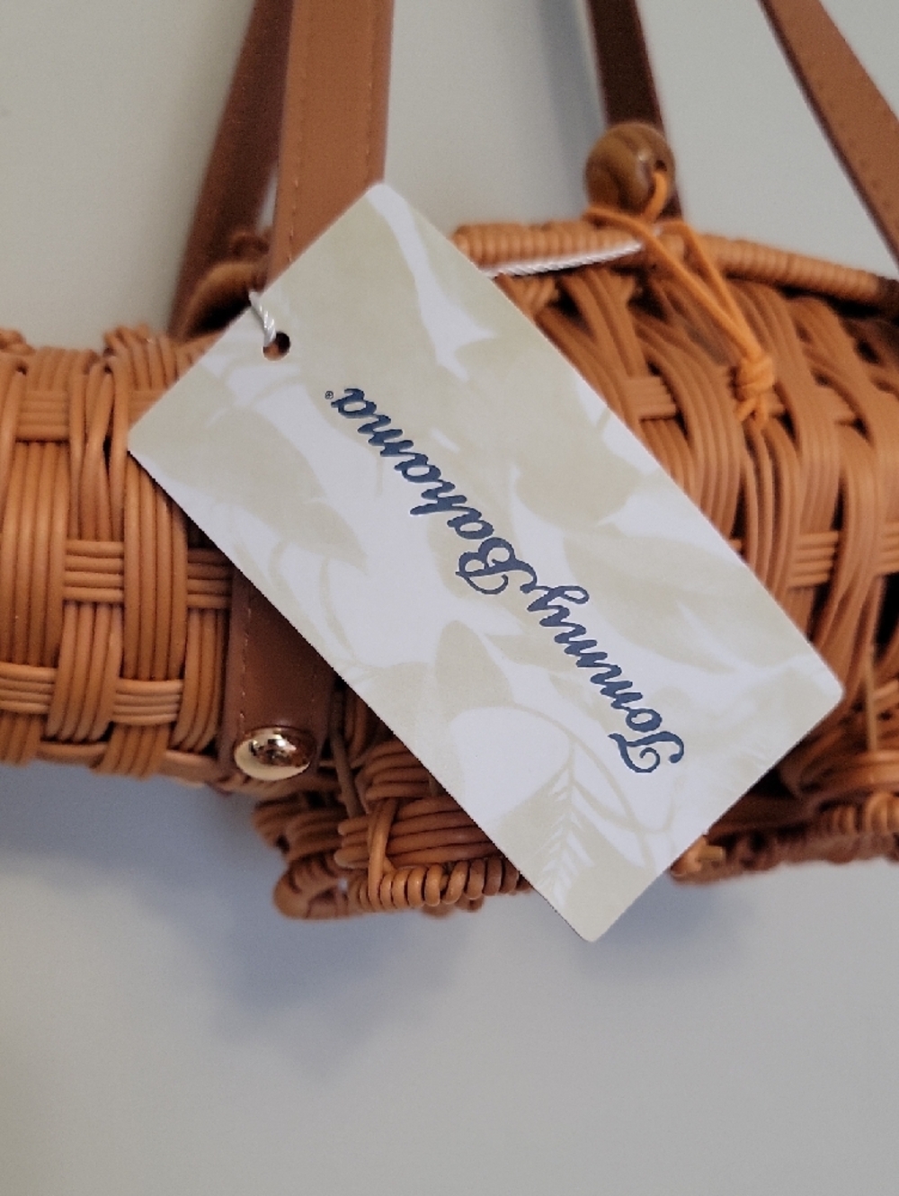 Tommy Bahama Woven Basket Shoulder Bag in Tan - Picture 4 of 7